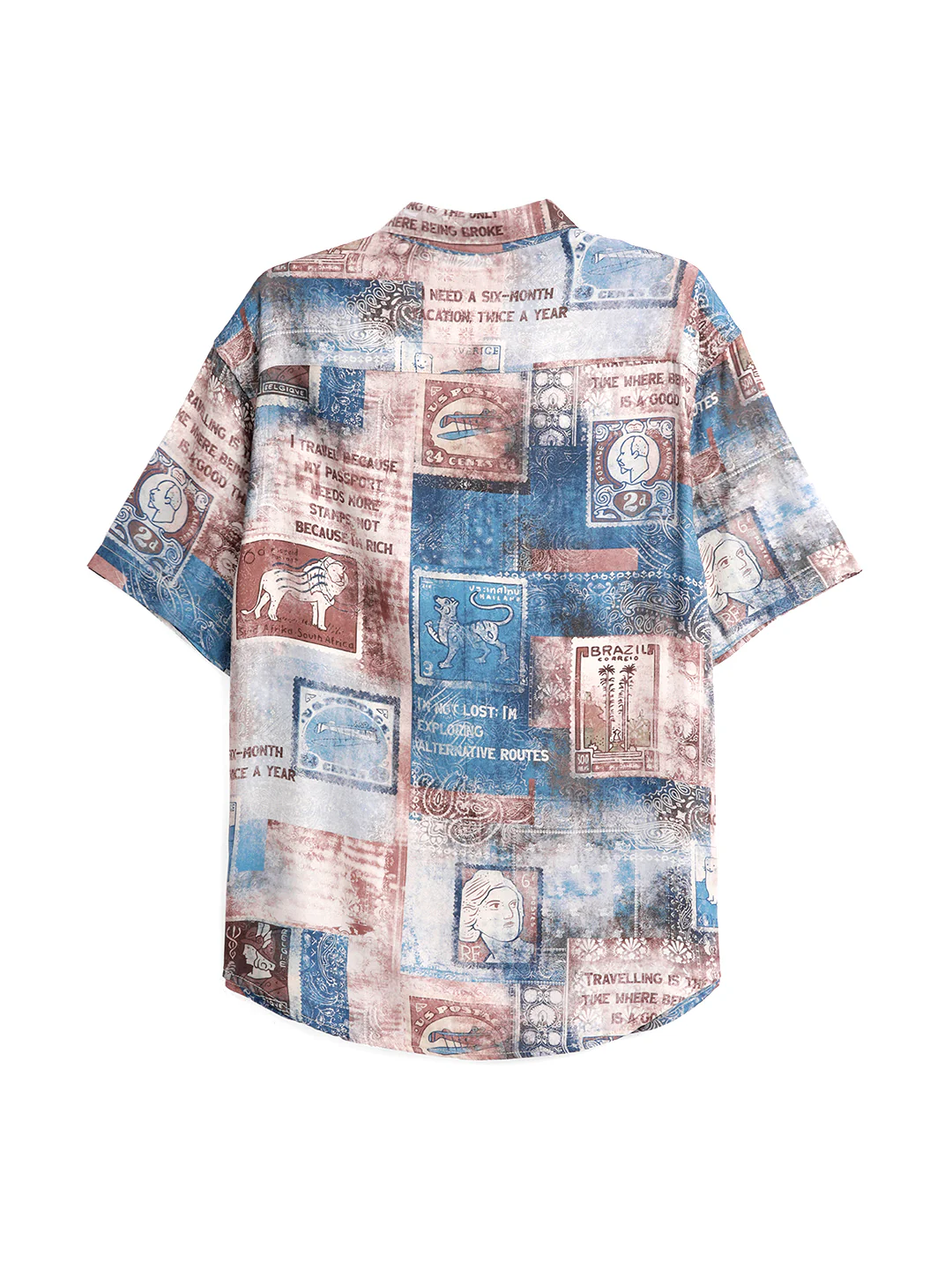 Abstract Printed Viscose Shirt - Image 8