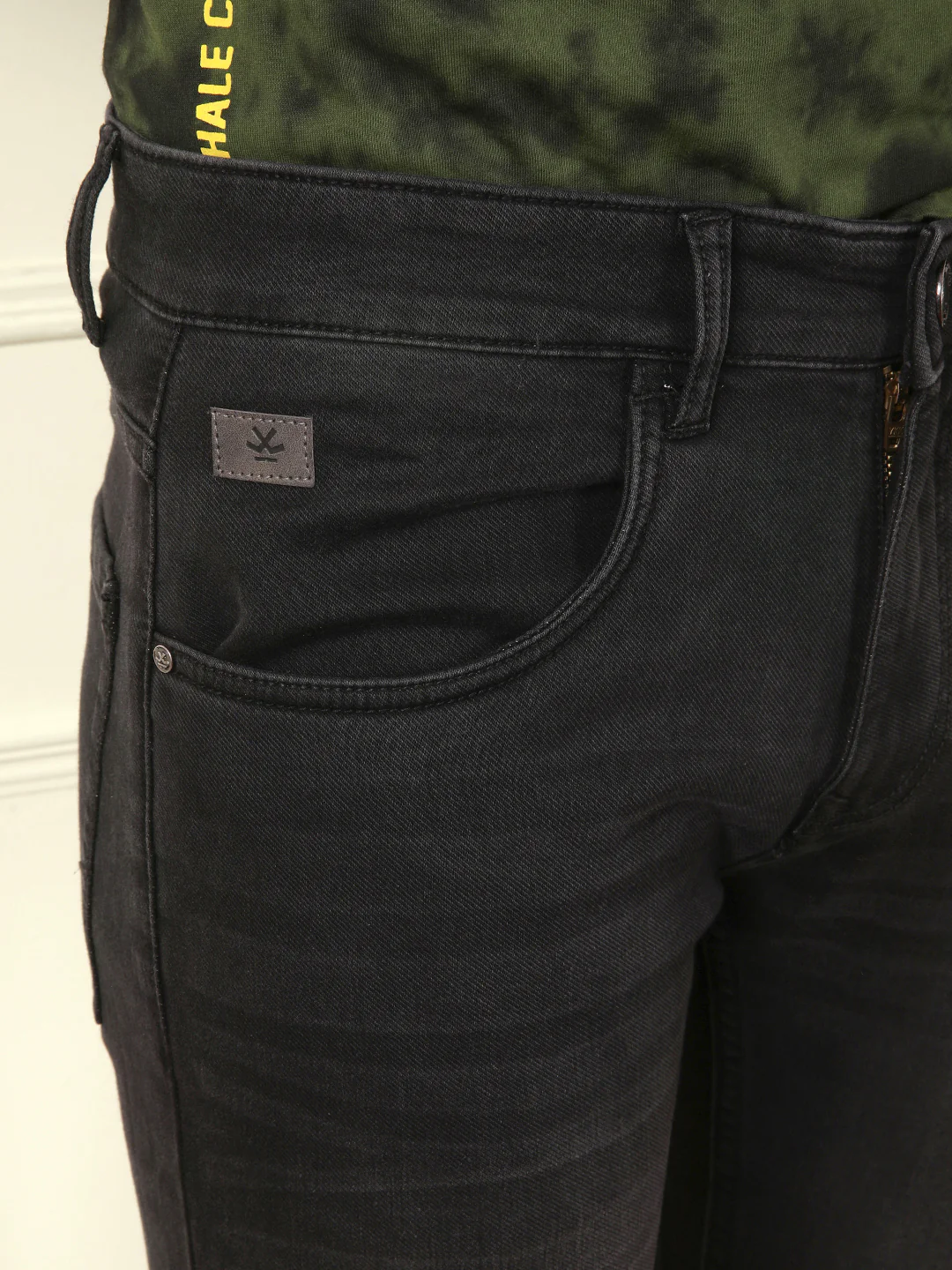 Light Faded Slim Tapered Jeans | Black - Image 5