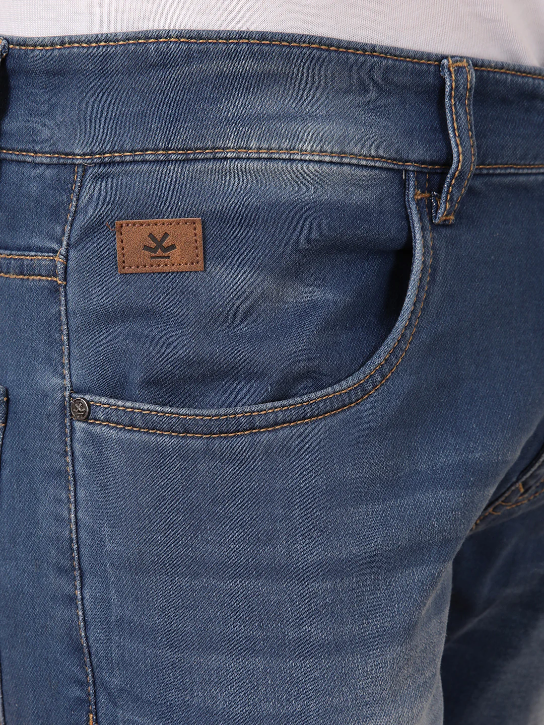 Faded Tapered Fit Jeans | Blue - Image 5