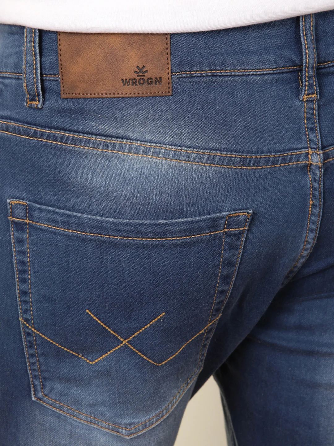 Faded Tapered Fit Jeans | Blue - Image 6