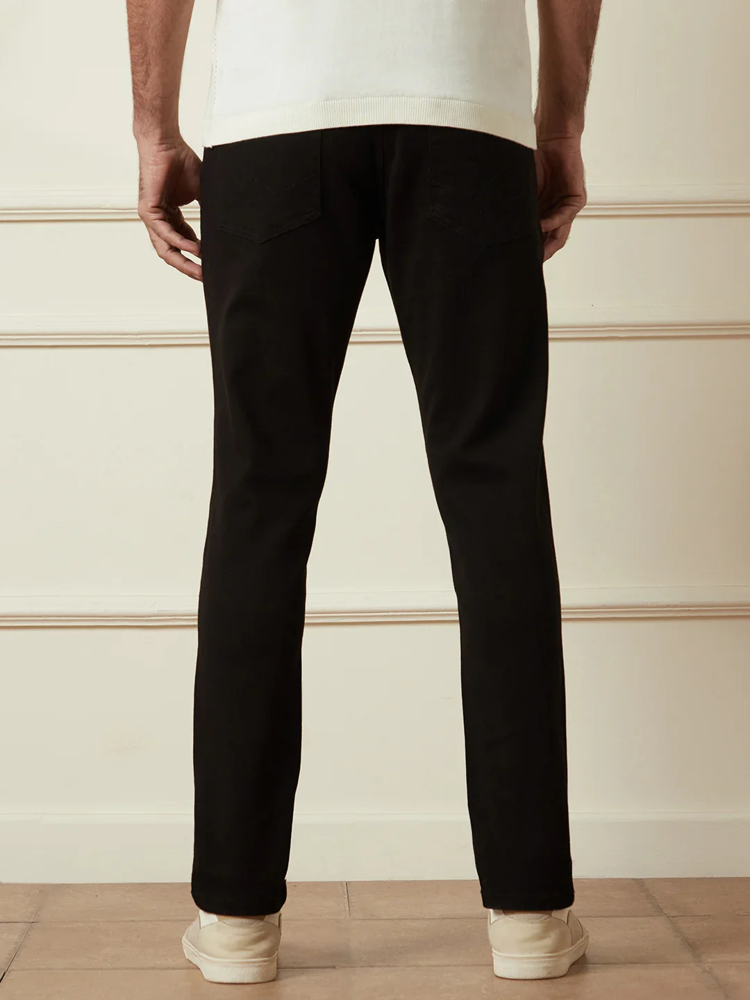Solid Slim Fit Jeans | Black - Image 3