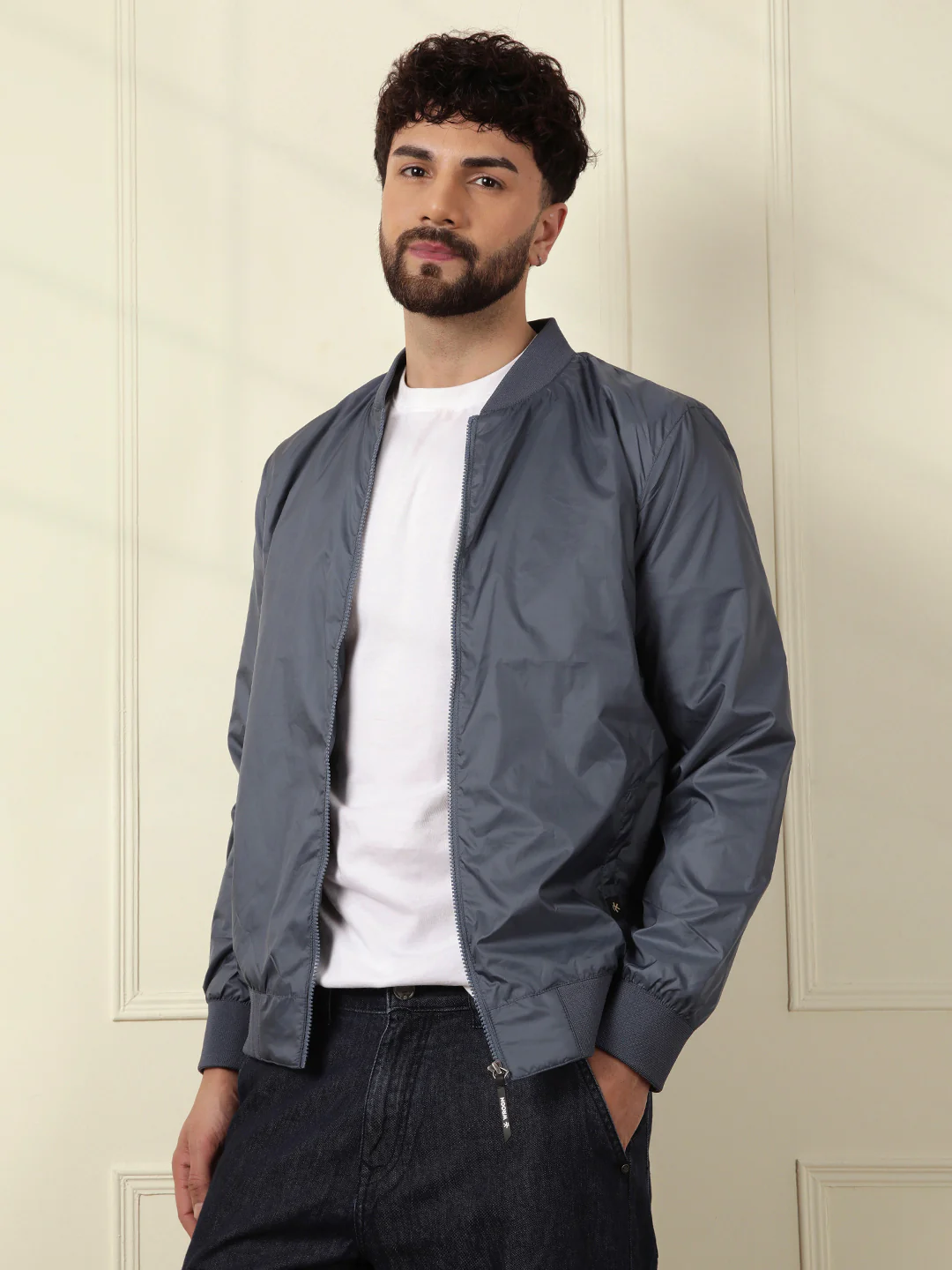 Classic Nylon Bomber Jacket - Image 7