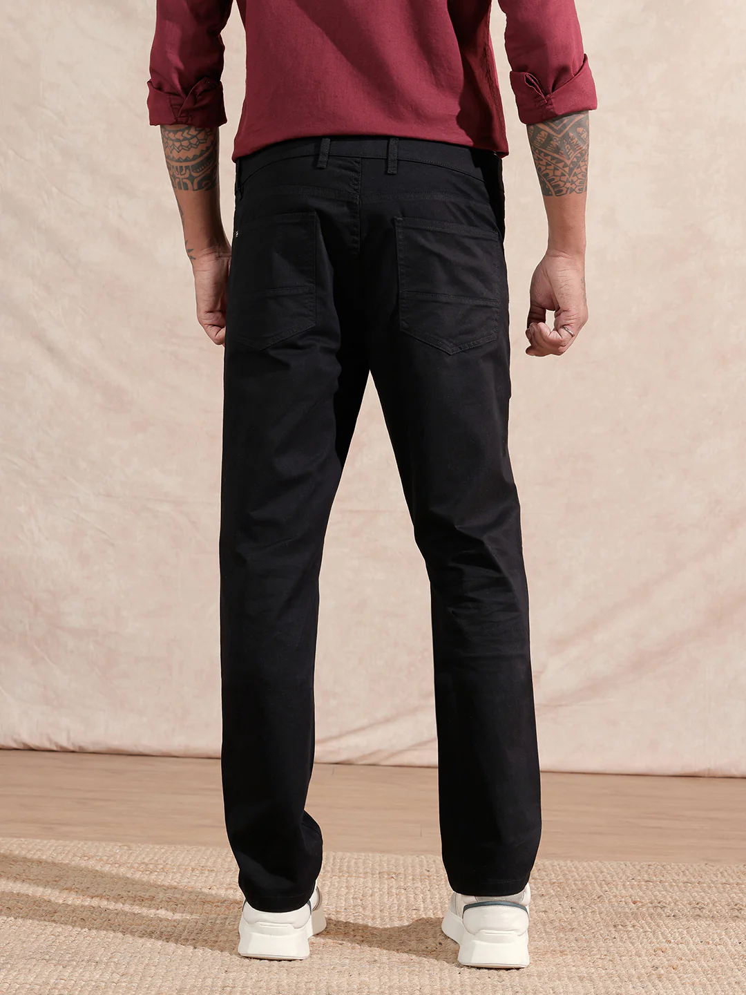 Classic Slim Fit Trouser | Black - Image 3