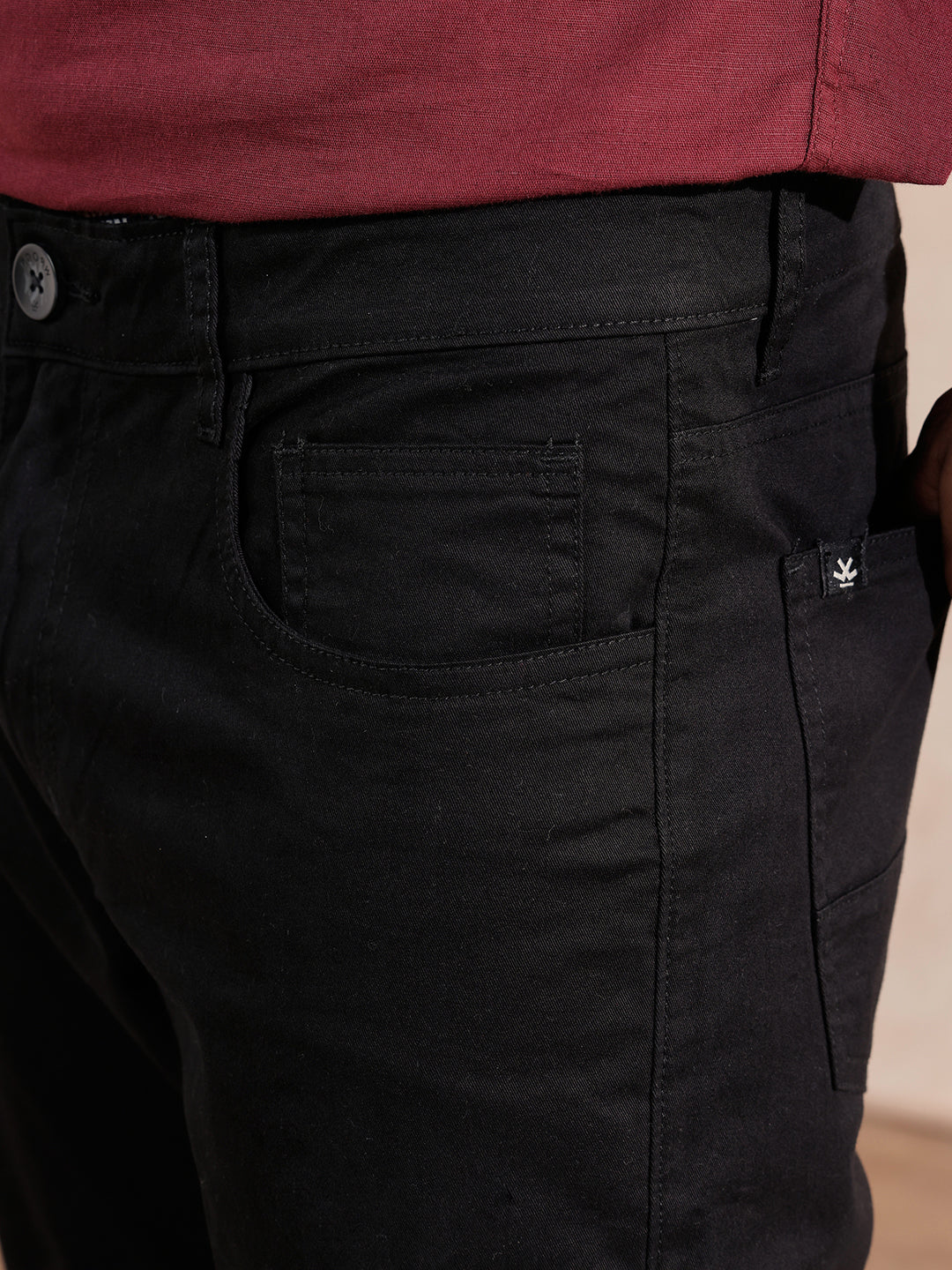Classic Slim Fit Trouser | Black - Image 6