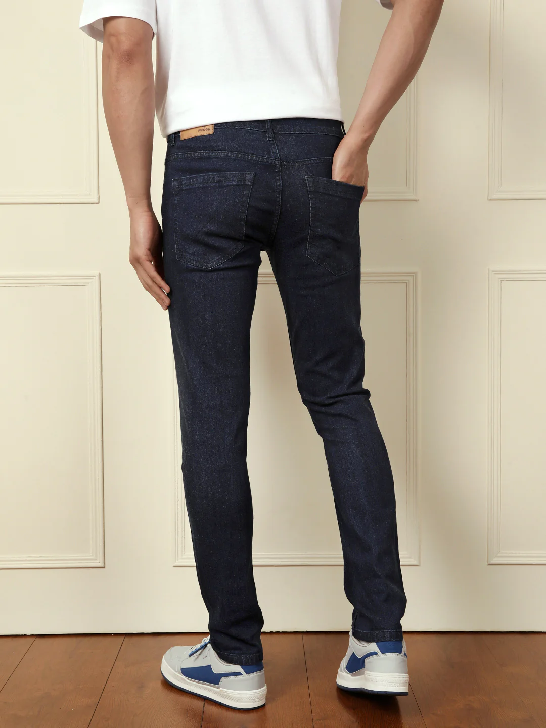 Casual Slim Tapered Jeans | Dark Blue - Image 3