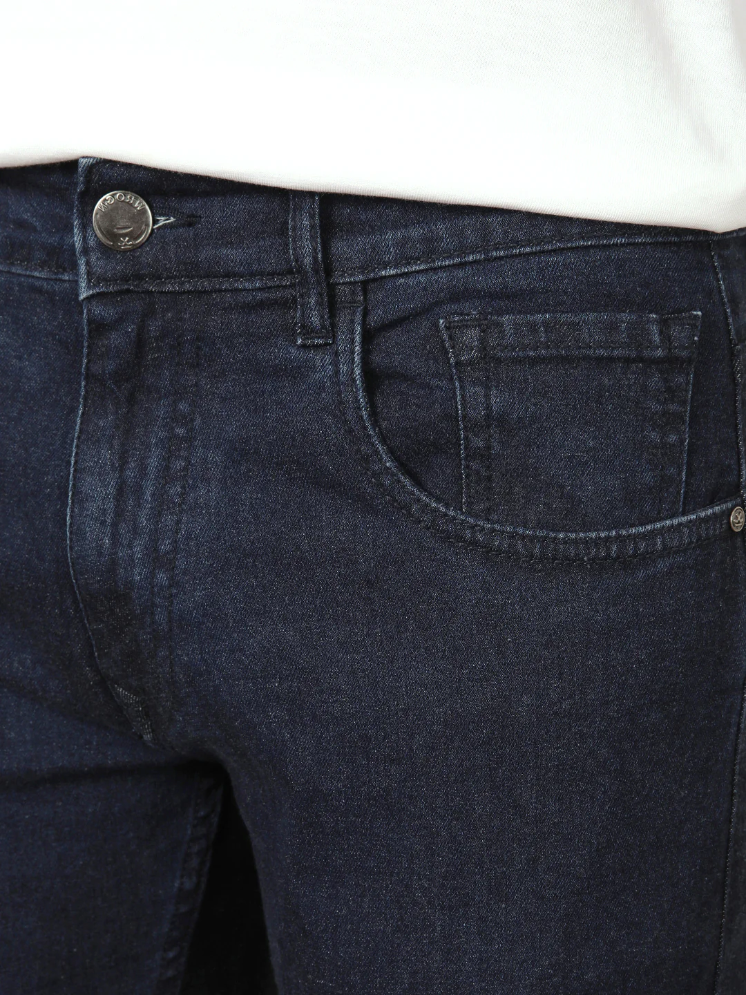 Casual Slim Tapered Jeans | Dark Blue - Image 5