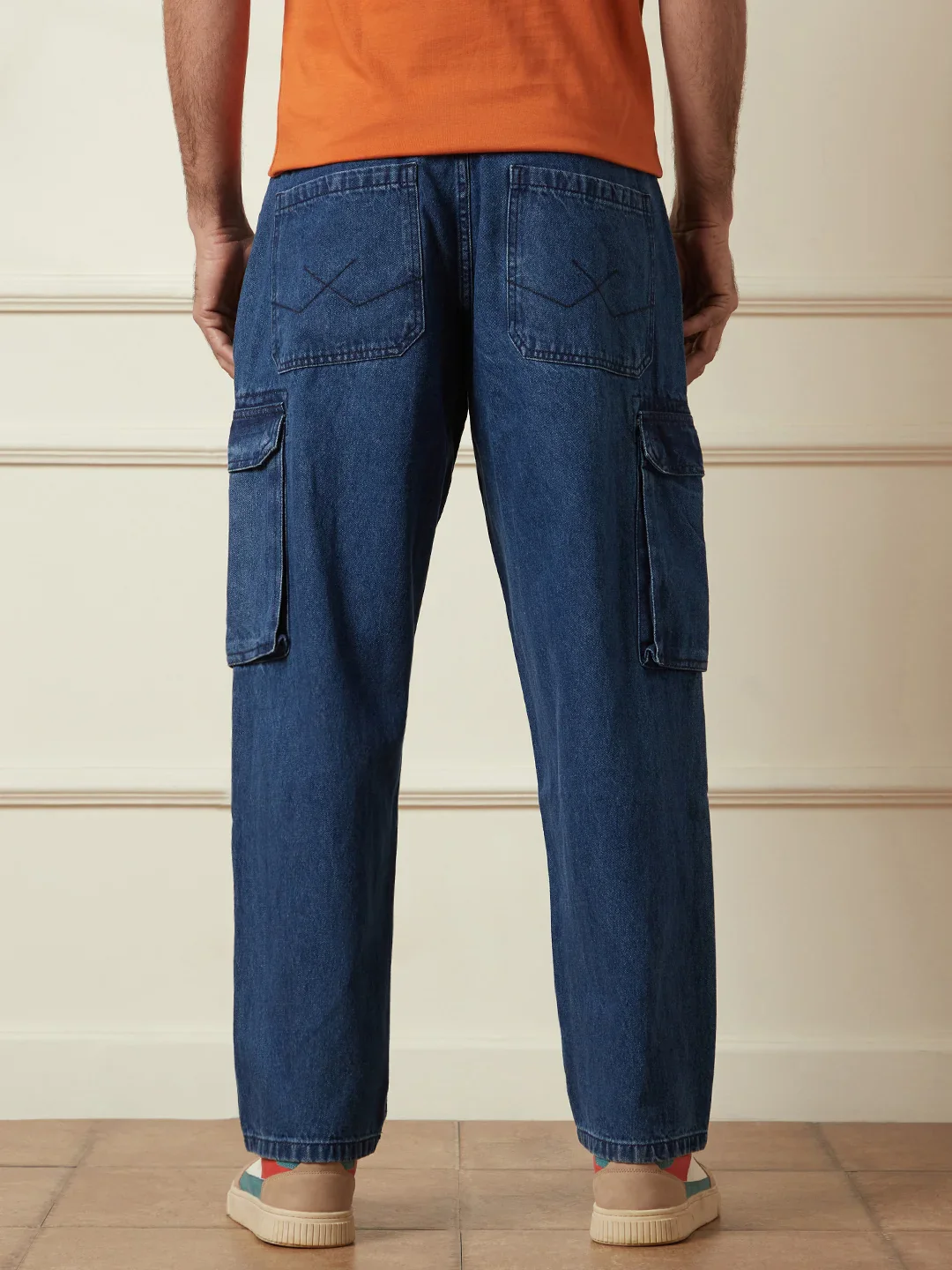 Loose Fit Darkstone Denim Cargo | Blue - Image 3