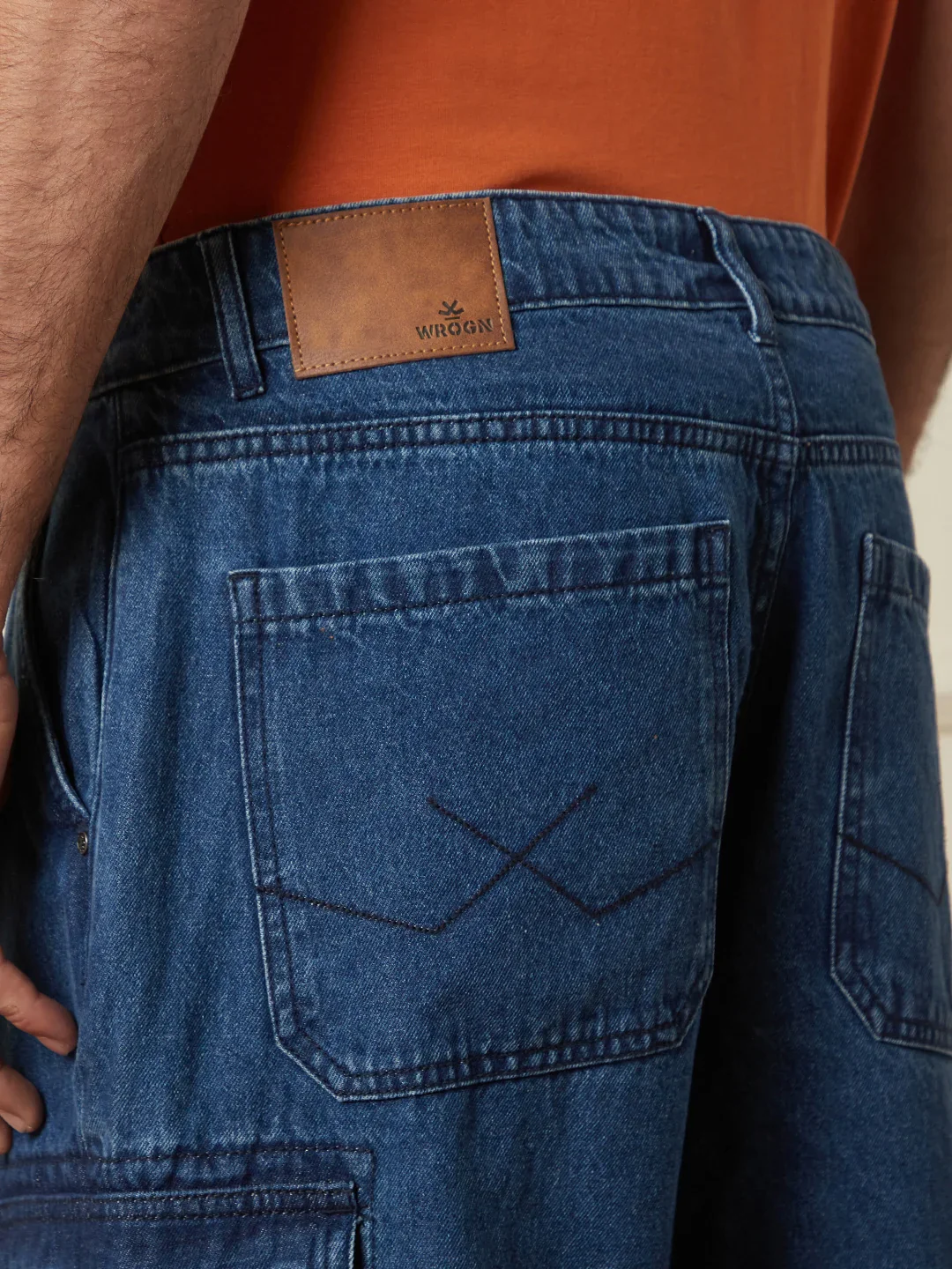 Loose Fit Darkstone Denim Cargo | Blue - Image 5