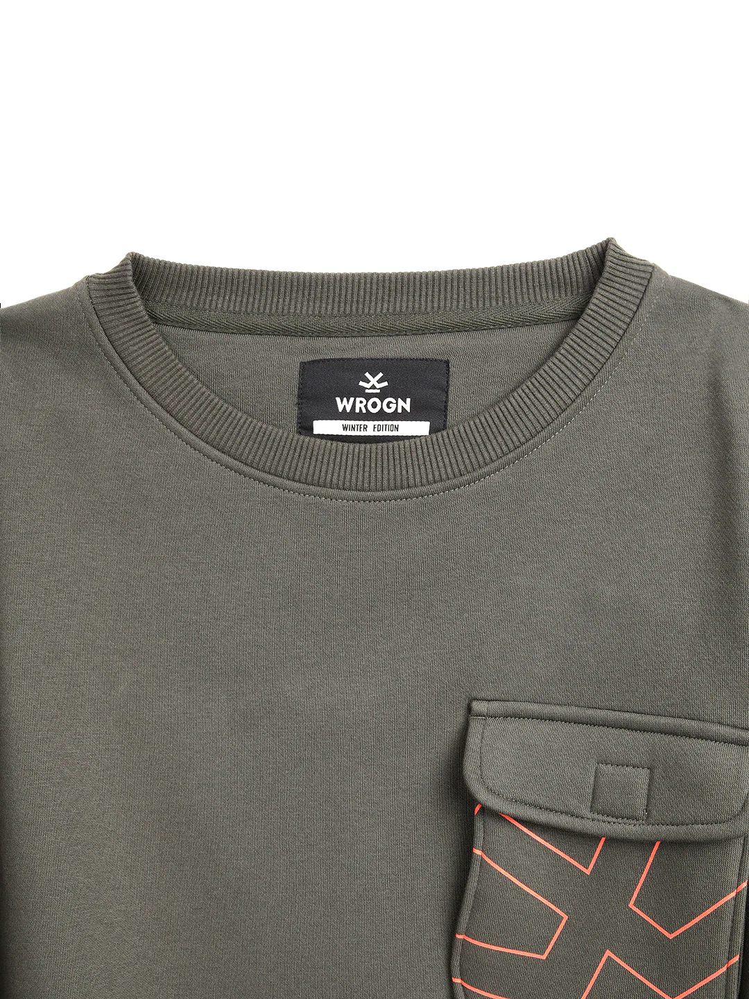 Elite Olive Round Neck Oversized Sweatshirt - Image 8