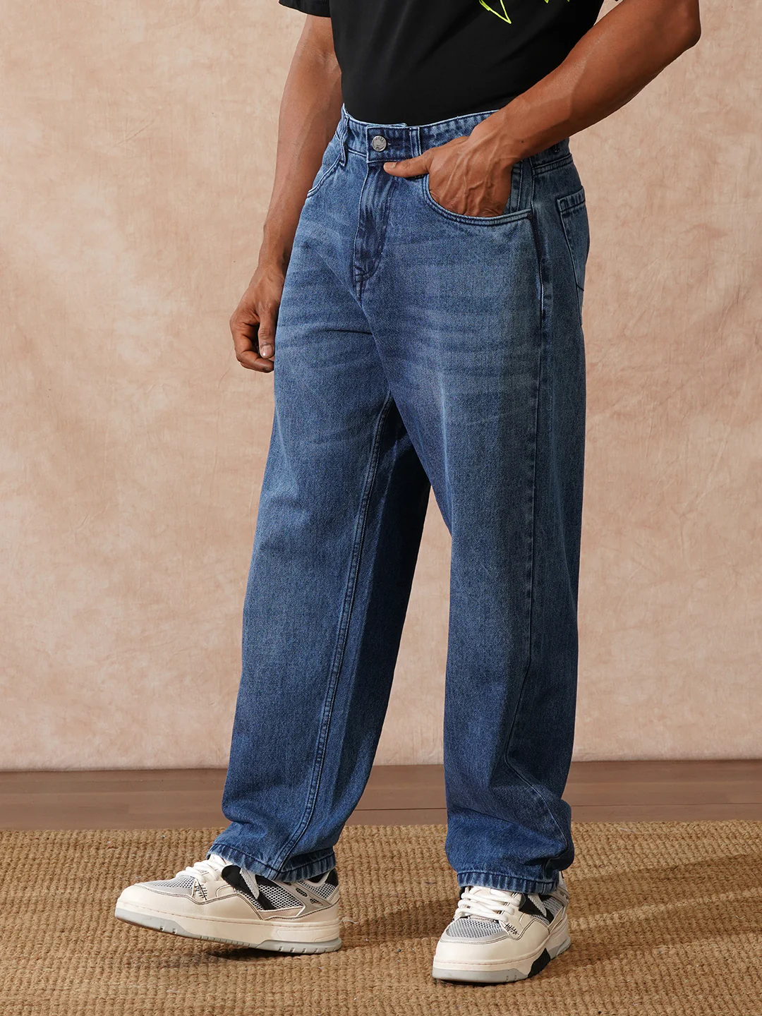 Faded Loose Fit Jeans | Blue - Image 4