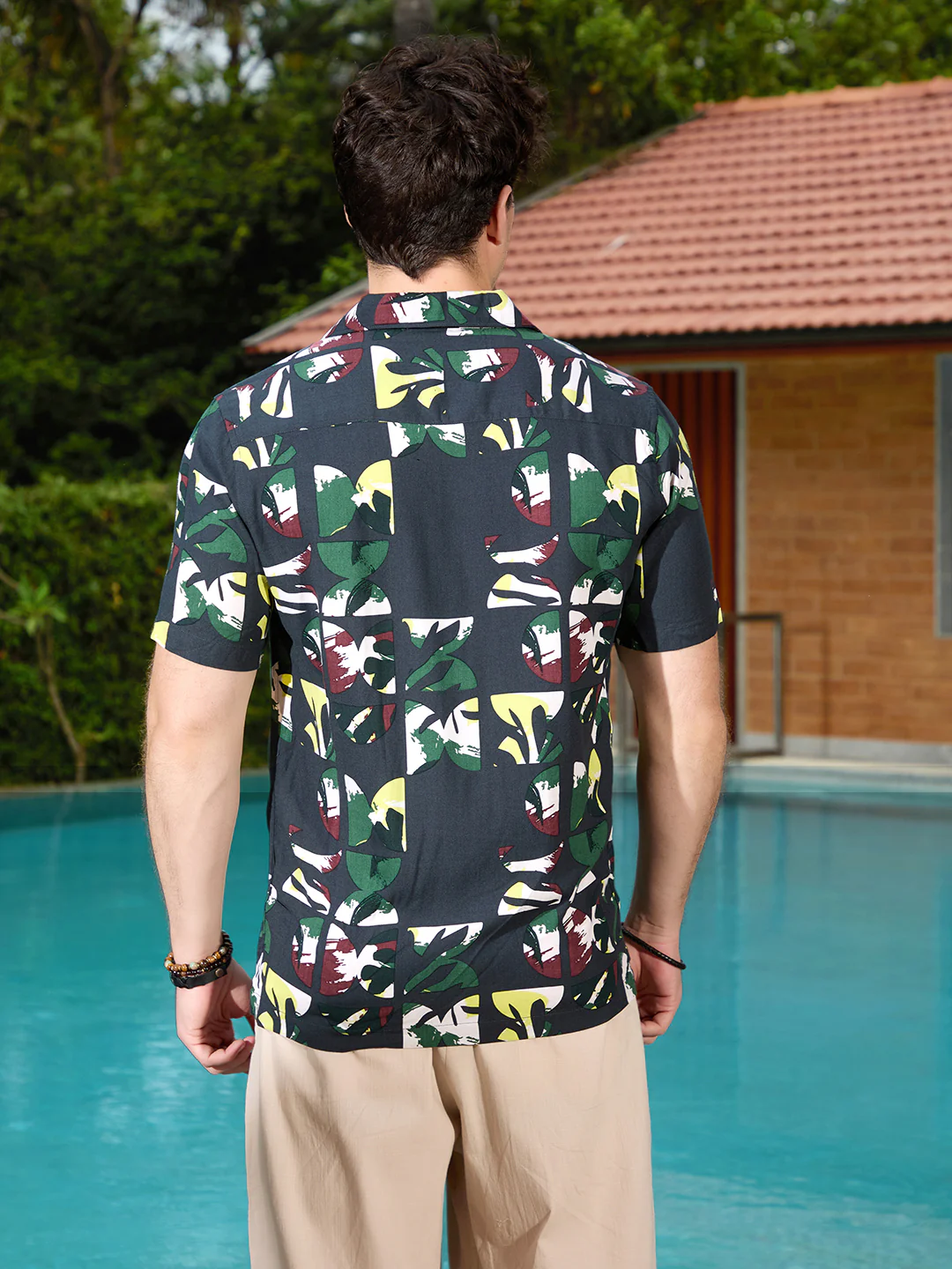 Fluid AOP Viscose Shirt | Black - Image 3
