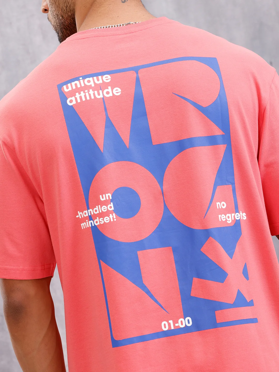 Graphic Printed Oversized Fit T-shirt | Pink - Image 5