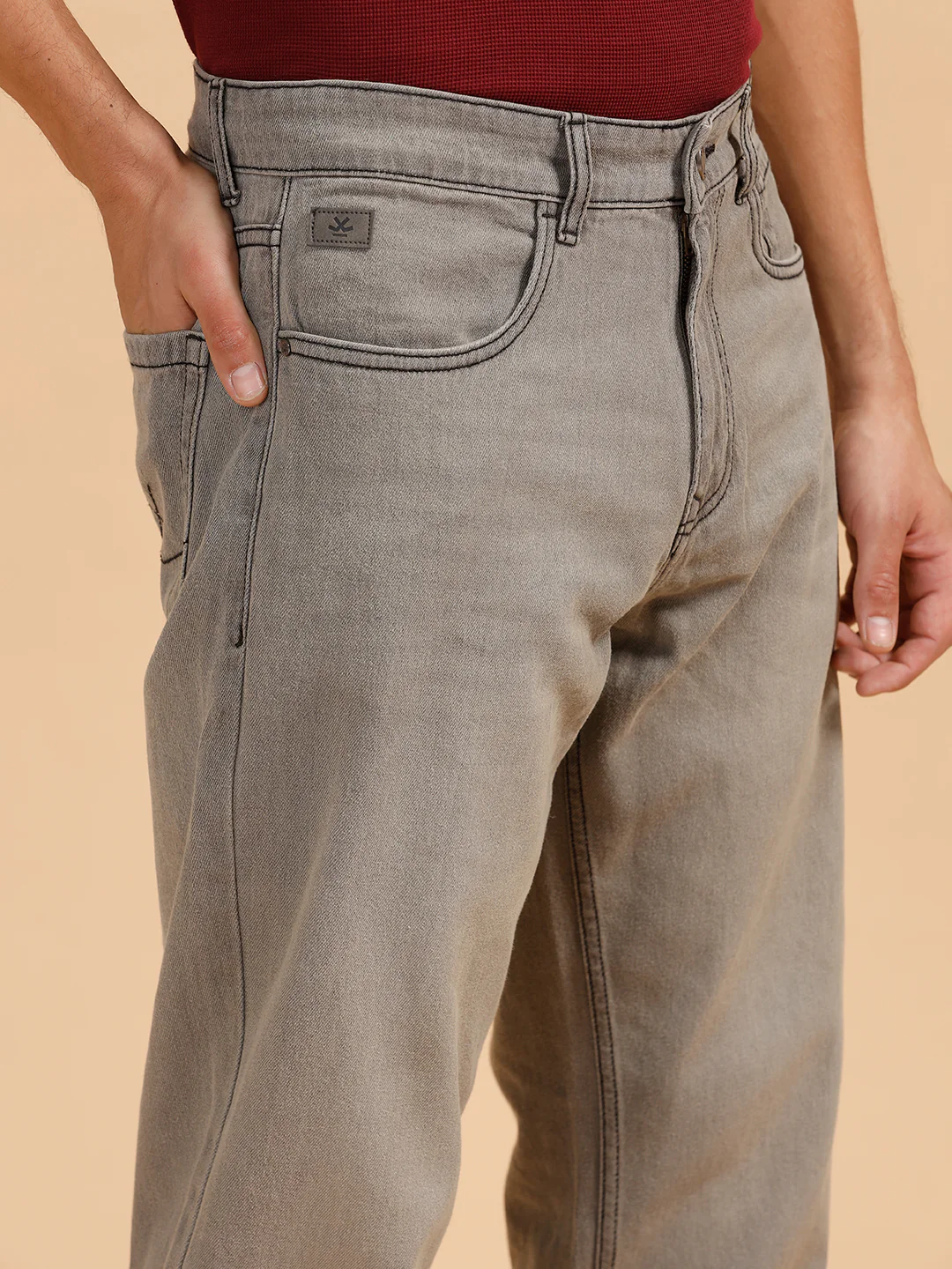 Heavy Fade Anti Fit Jeans | Grey - Image 5