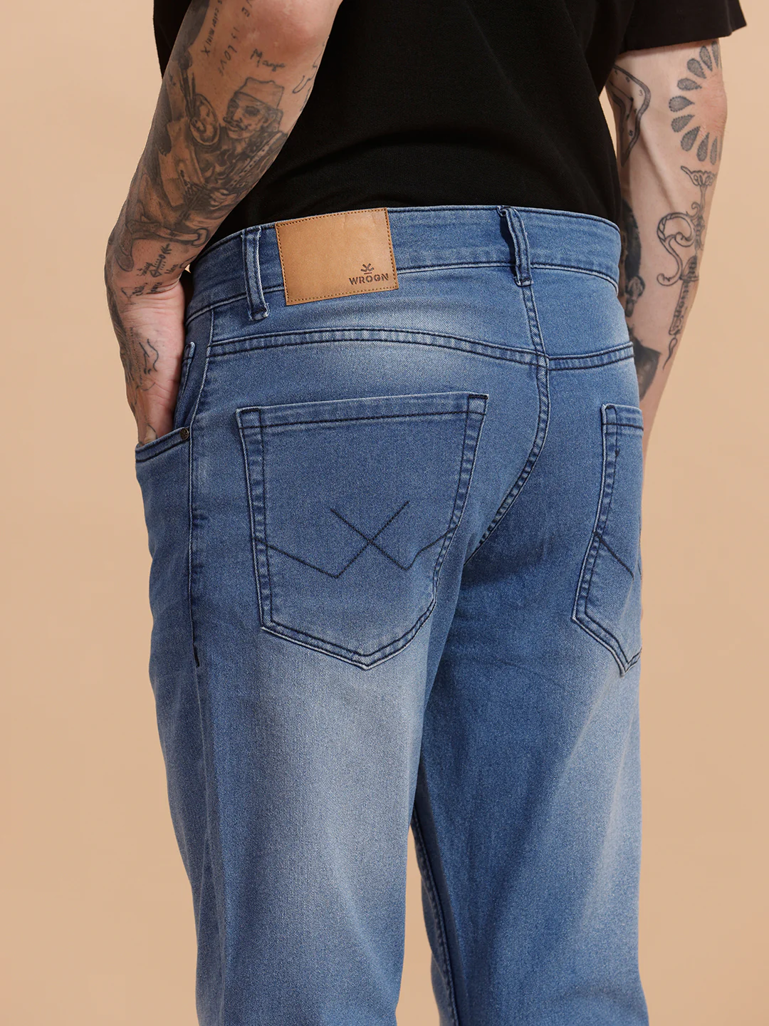 Heavy Fade Slim Fit Jeans | Blue - Image 5