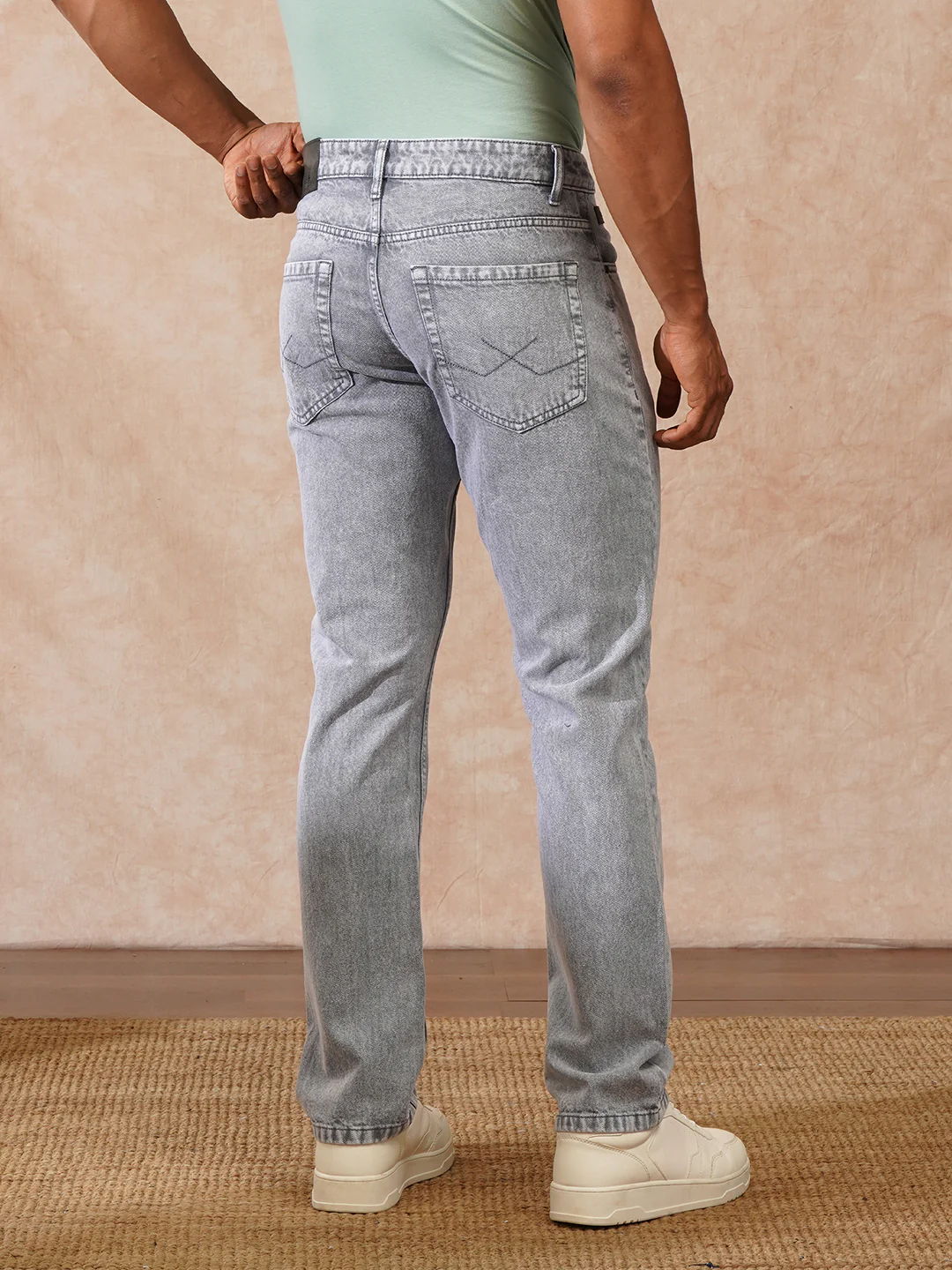 Heavy Fade Straight Fit Jeans | Grey - Image 4