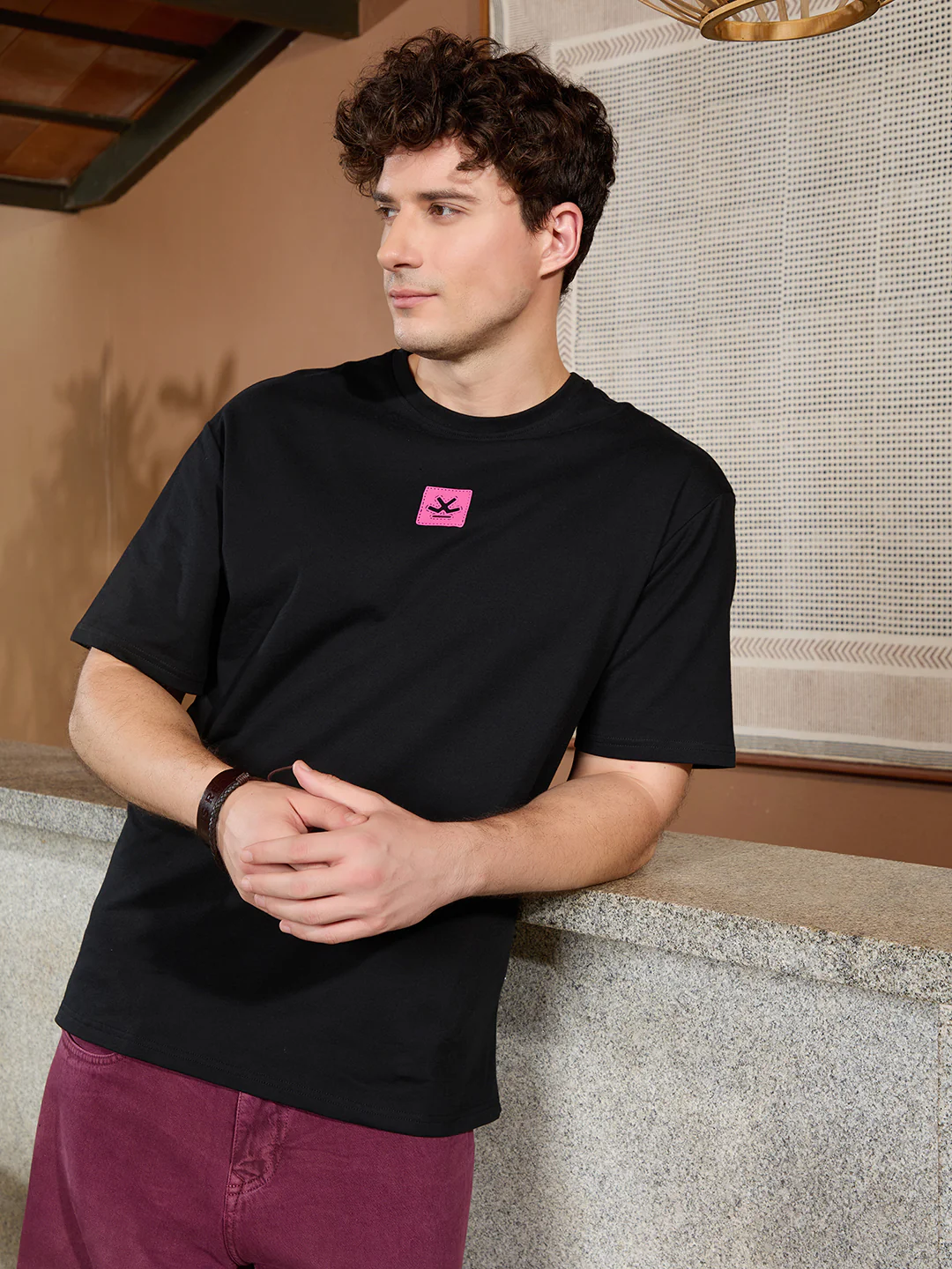 Heavy GSM Oversized Fit T-Shirt | Black - Image 3
