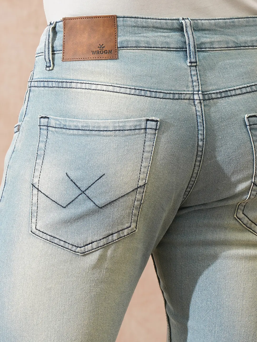 Heavy Fade Slim Tapered Jeans | Light Blue - Image 6
