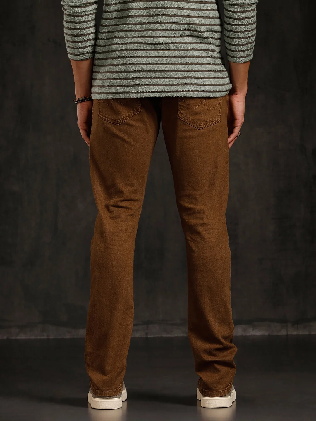 Light Fade Slim Fit Jeans | Dark Khakhi - Image 3