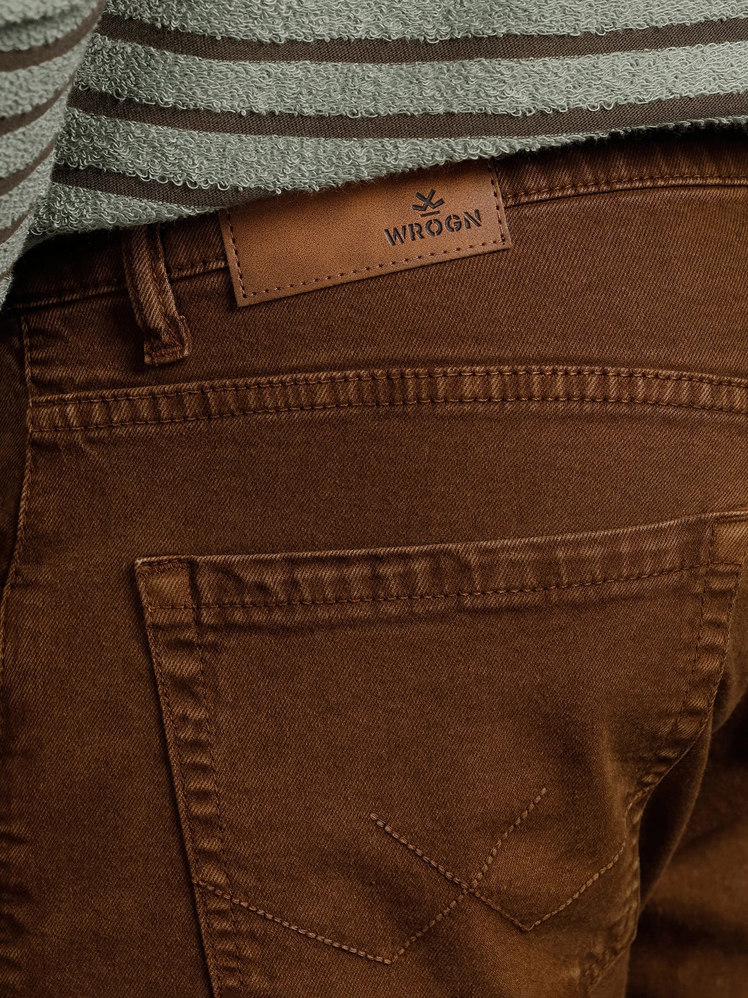 Light Fade Slim Fit Jeans | Dark Khakhi - Image 6