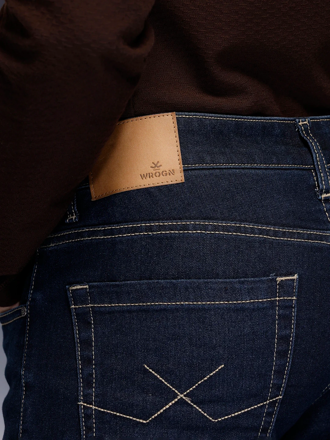 Men's Casual Slim Fit Jeans   |  Dark Blue - Image 5