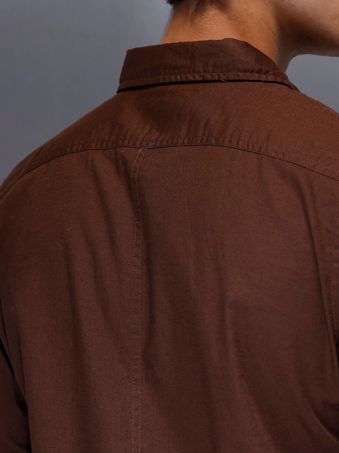 Men's Slim Fit Casual Shirt  |  Brown - Image 5