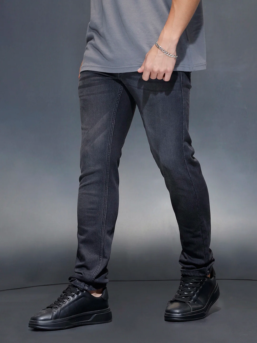 Men's Slim Fit Denim jeans  | Black - Image 4