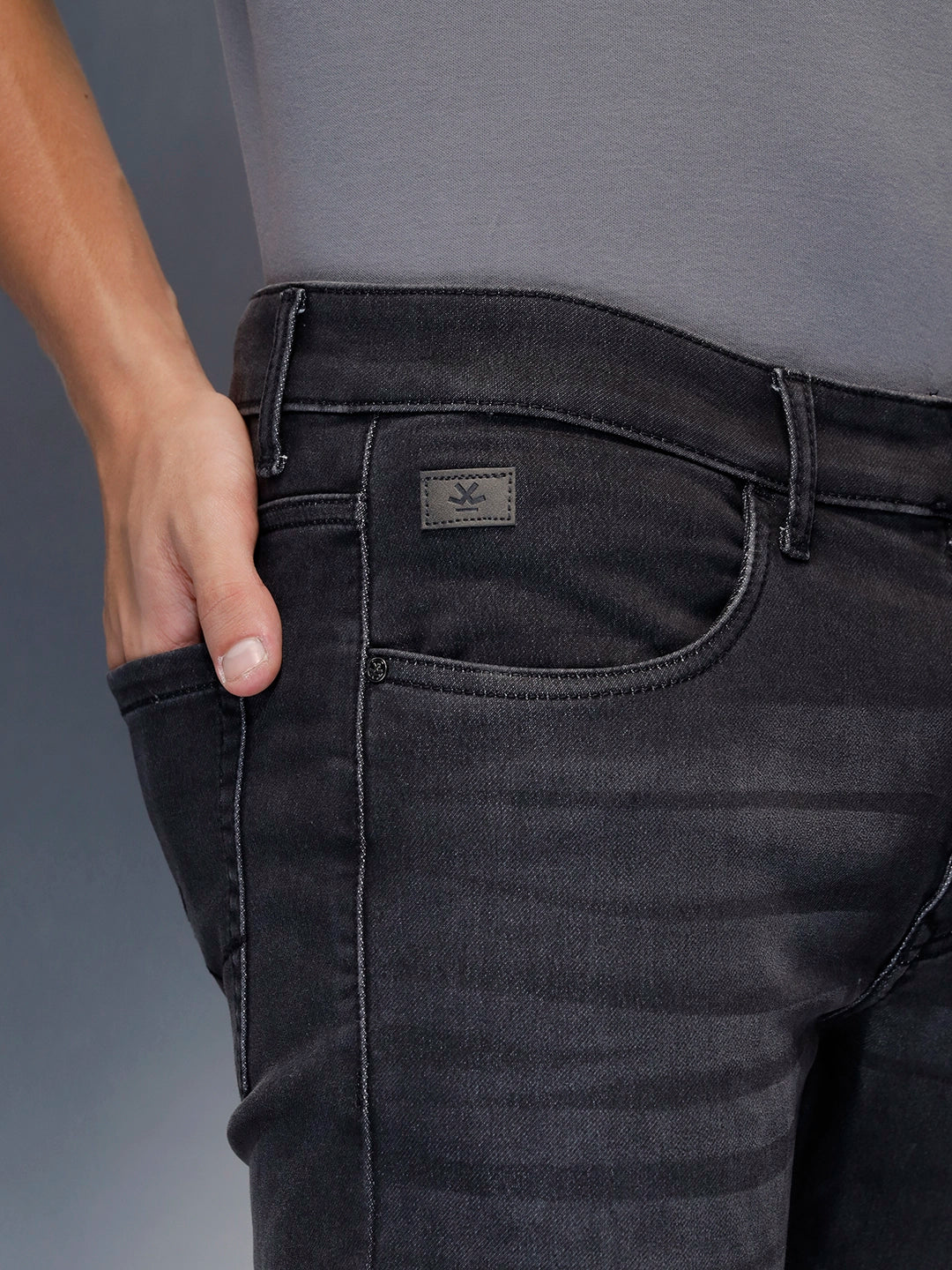 Men's Slim Fit Denim jeans  | Black - Image 5