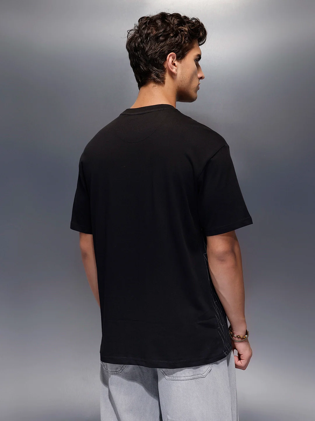 Netflix Placement Printed T-Shirt   |  Black - Image 3