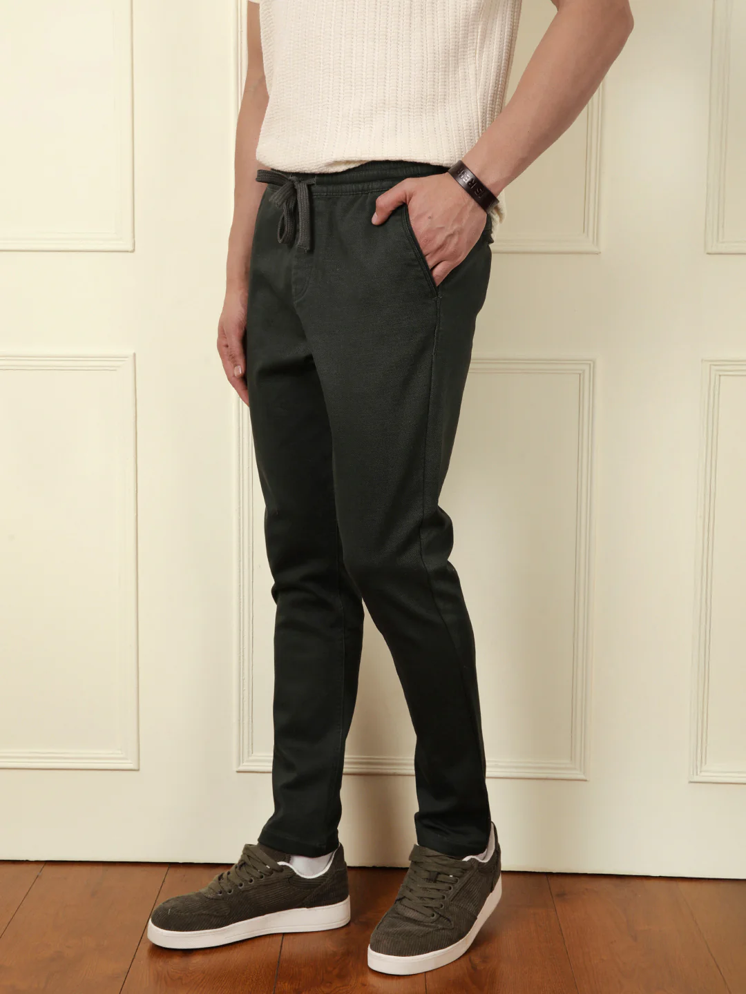 Olive Stride Solid Jogger - Image 4