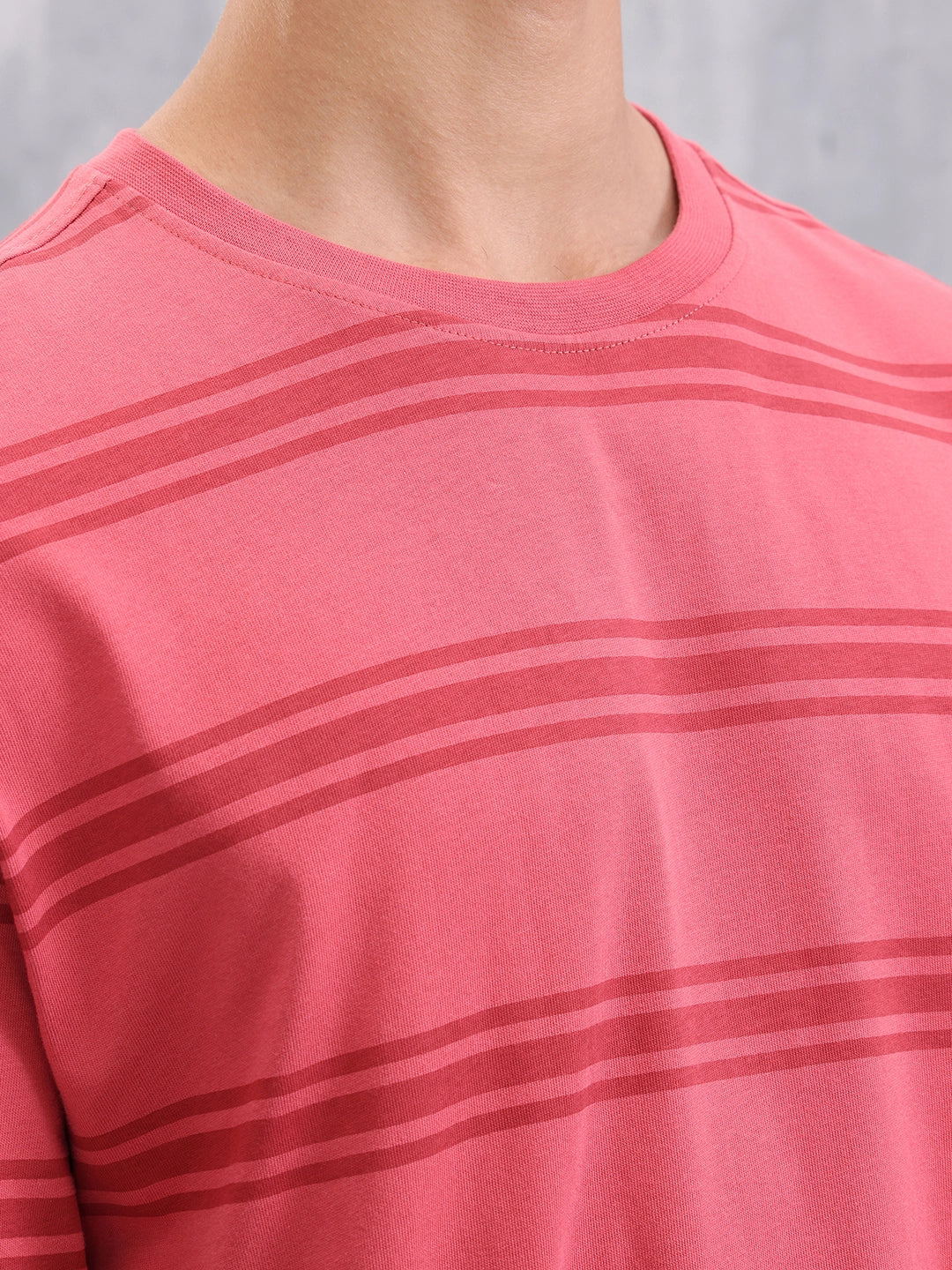 Printed All Over Striper Tee I Red - Image 5