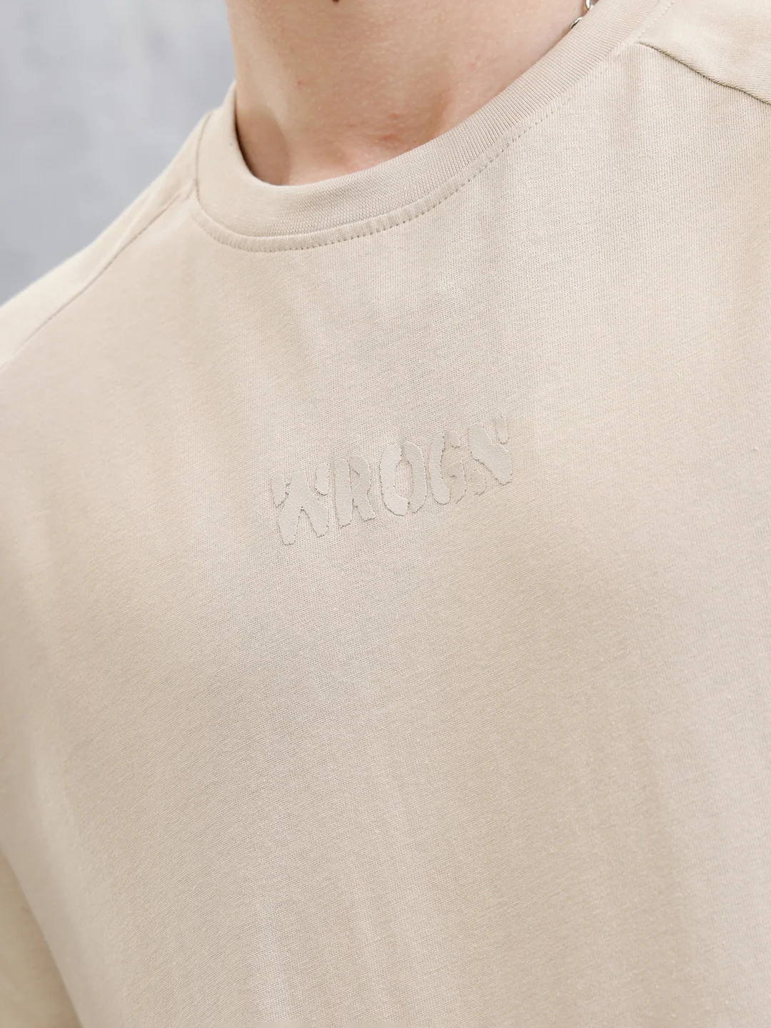 Raglan Sleeve Patch Pocket T-Shirt | Beige - Image 4
