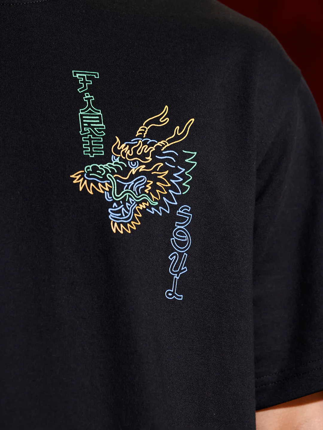 Samurai multi-print oversized T-shirt | Black - Image 6