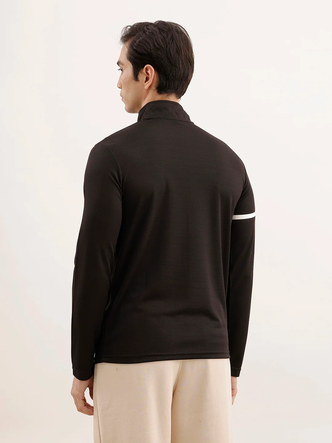 Slim Fit Full Sleeve Active T-Shirt | Black - Image 3