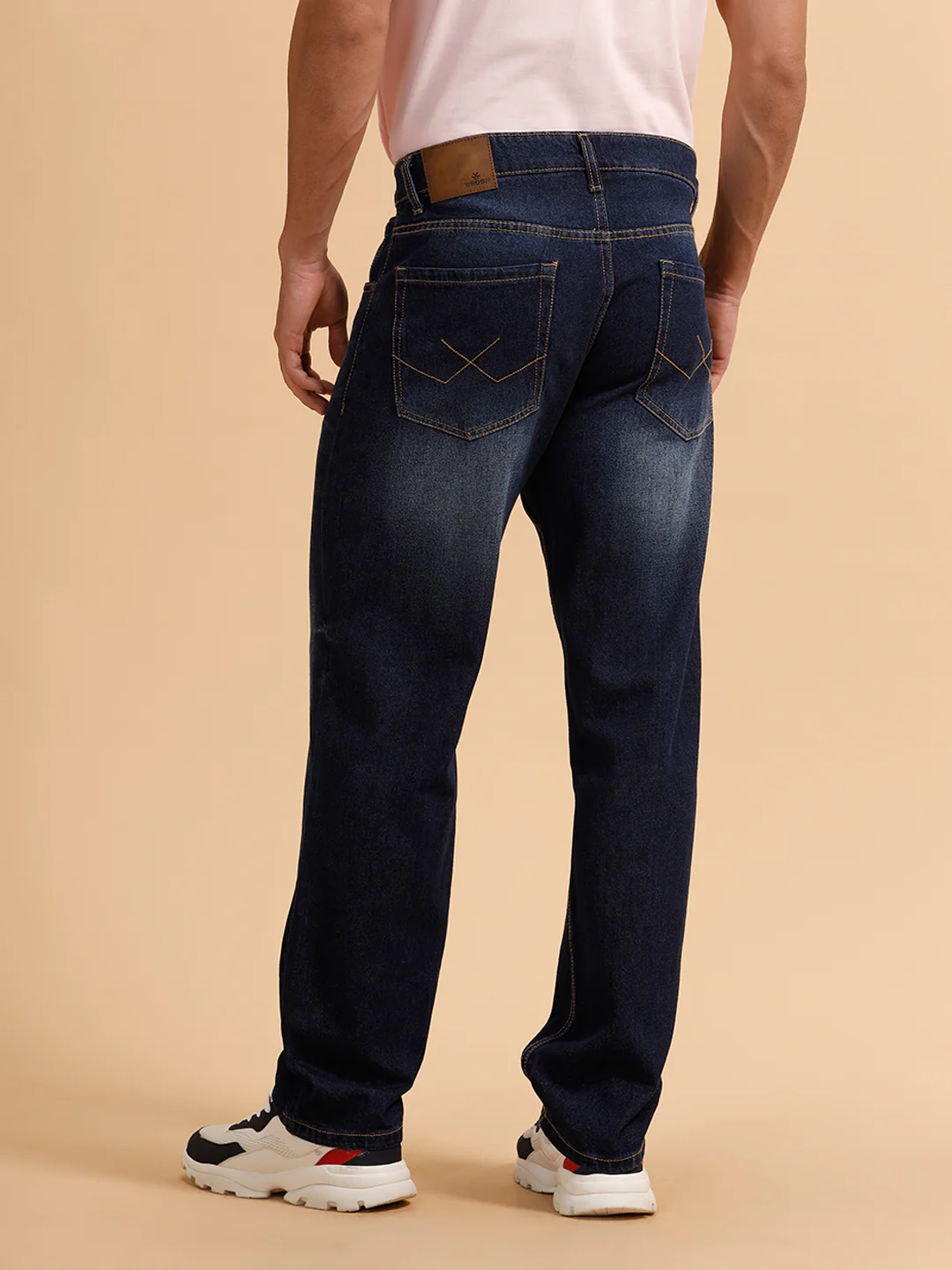 Heavy Fade Anti Fit Jeans | Dark Blue - Image 3