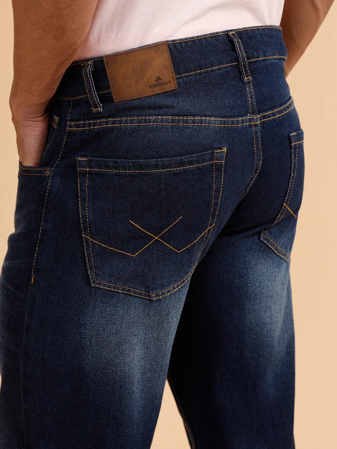 Heavy Fade Anti Fit Jeans | Dark Blue - Image 6