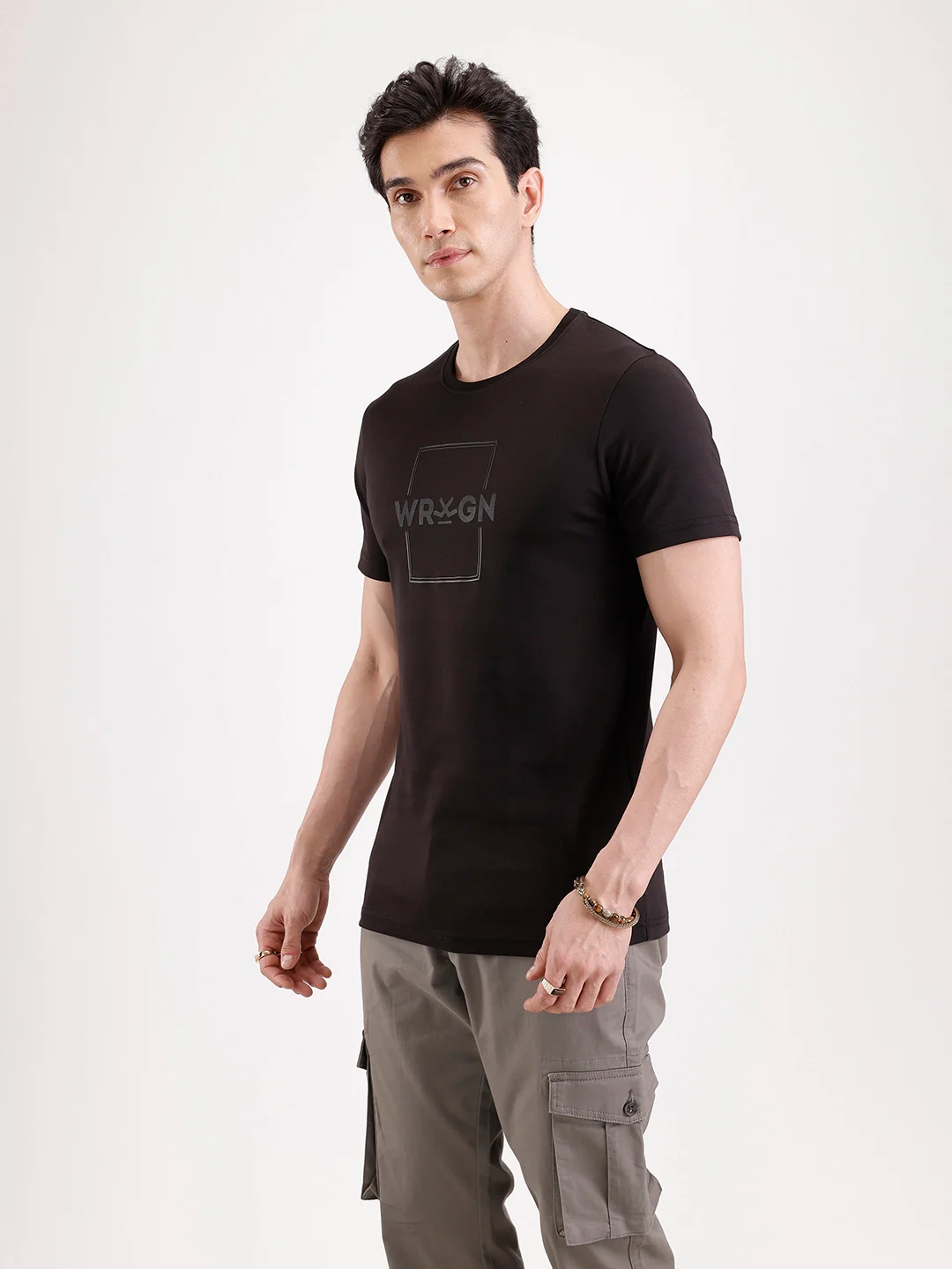 Solid HD Printed T-Shirt   |  Black - Image 4