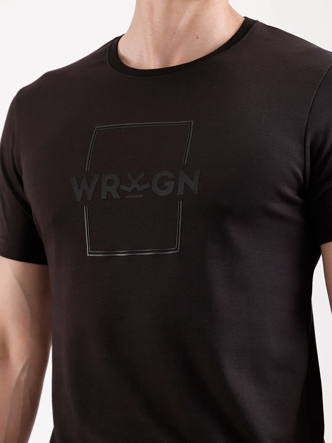 Solid HD Printed T-Shirt   |  Black - Image 5