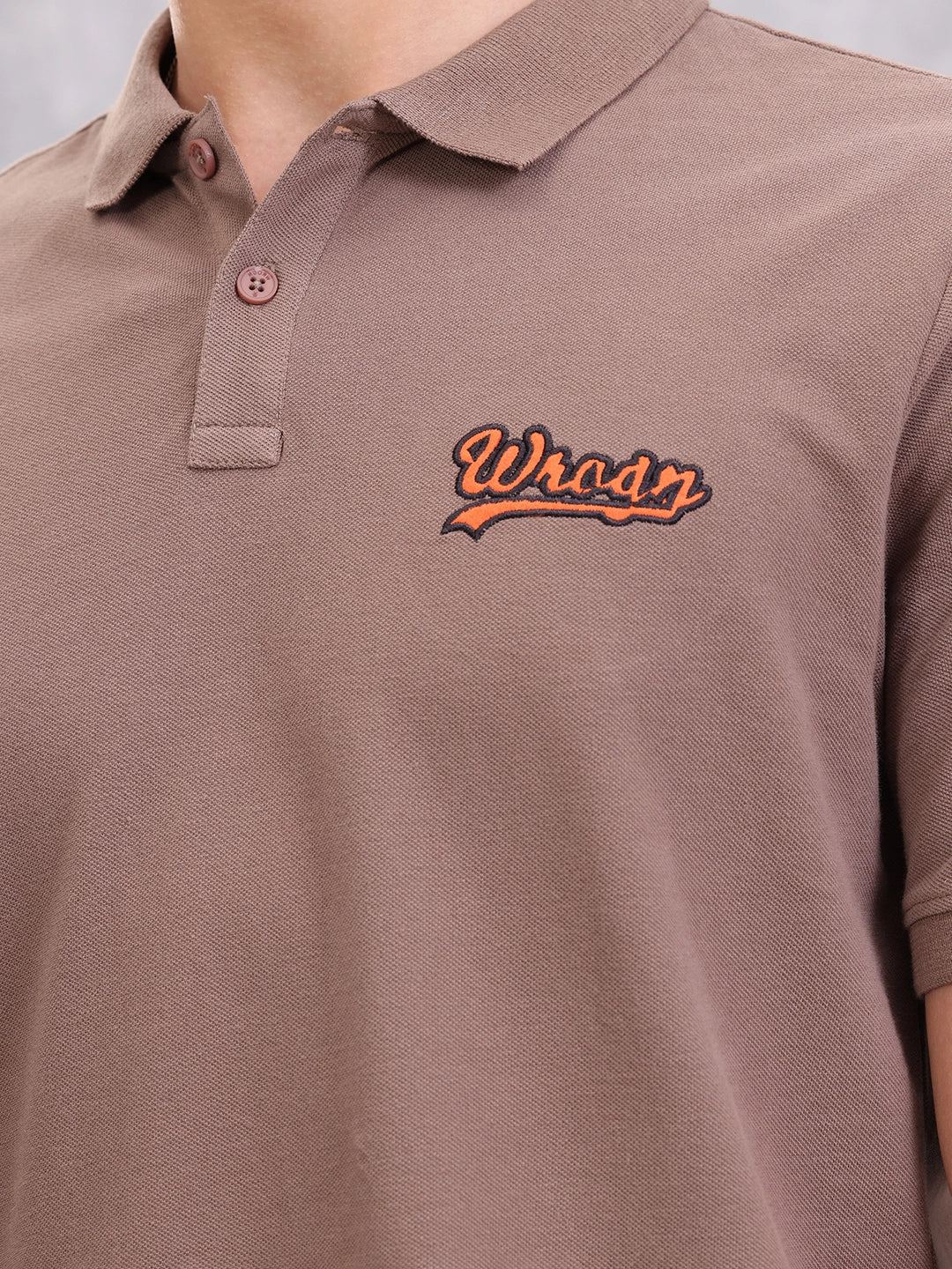 Sporty Slim Fit Polo T-Shirt | Brown - Image 4