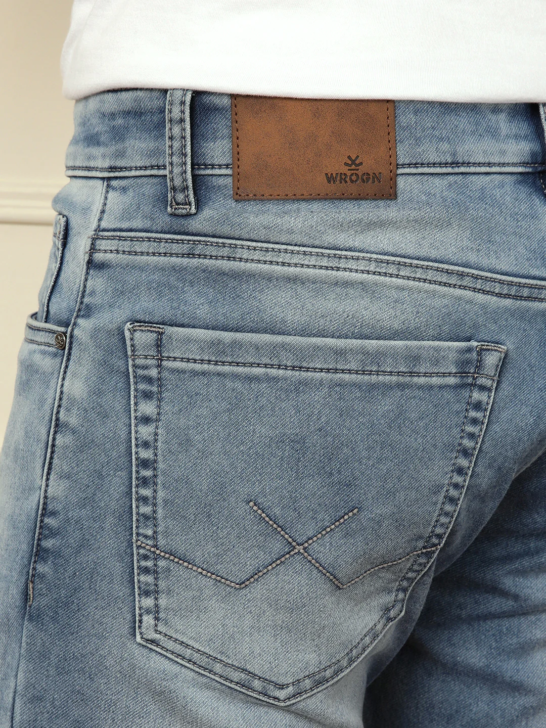 Faded Slim Fit Jeans | Light Grey - Image 6