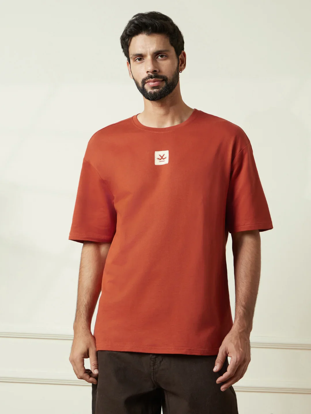 Heavy GSM Back Print T-Shirt | Rust - Image 5