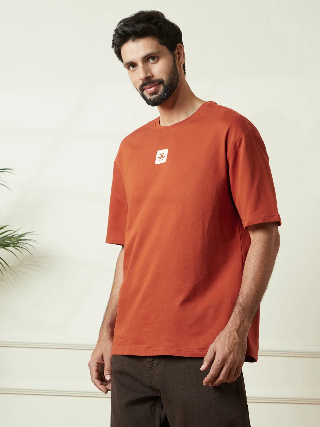Heavy GSM Back Print T-Shirt | Rust - Image 6