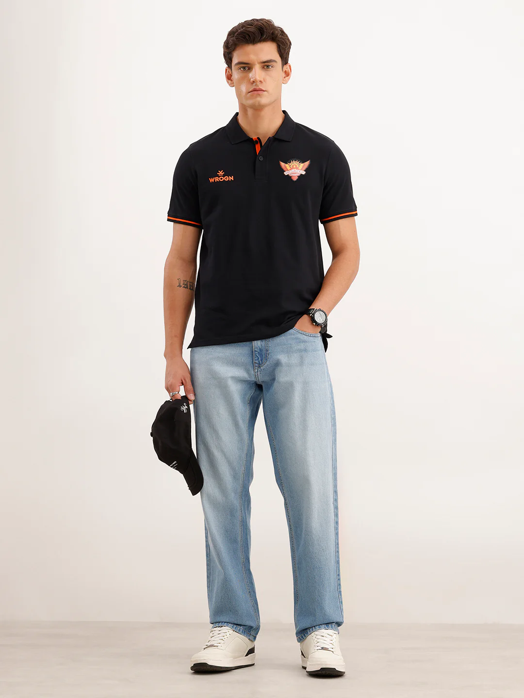 Wrogn x SRH Travel Polo | Black - Image 3
